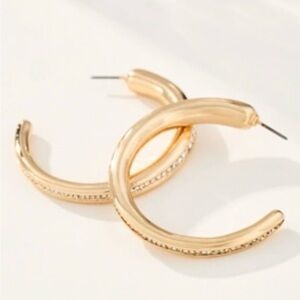 Anthropologie Gold Hoop Earrings